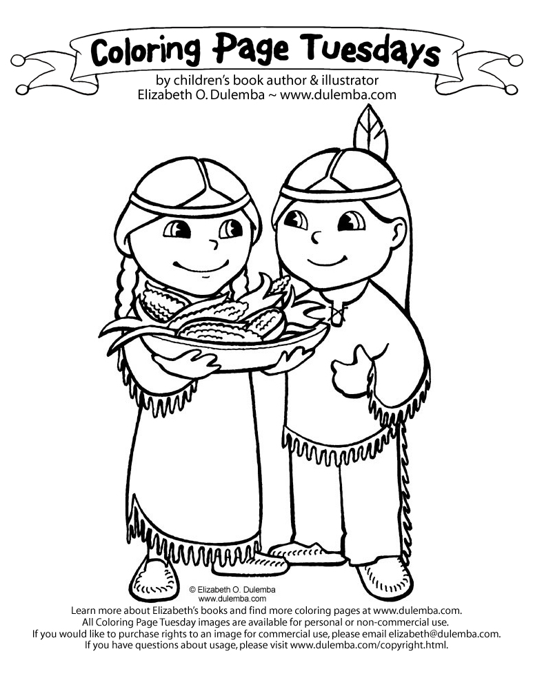 dulemba coloring page tuesday  american indians