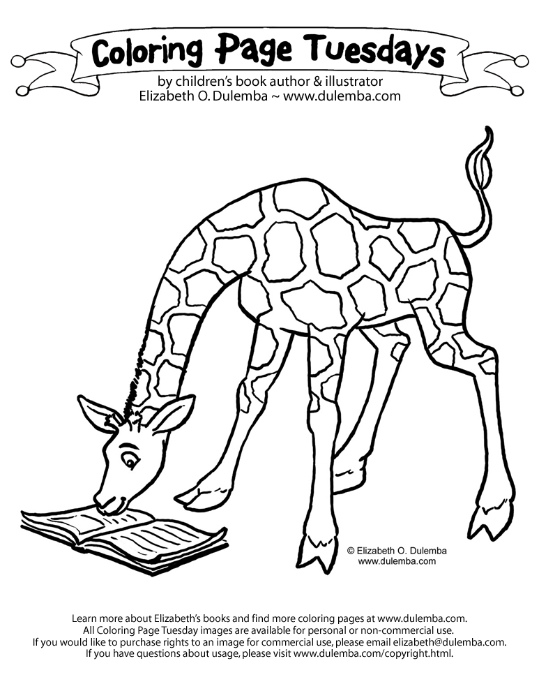dulemba: Coloring Page Tuesday - Giraffe