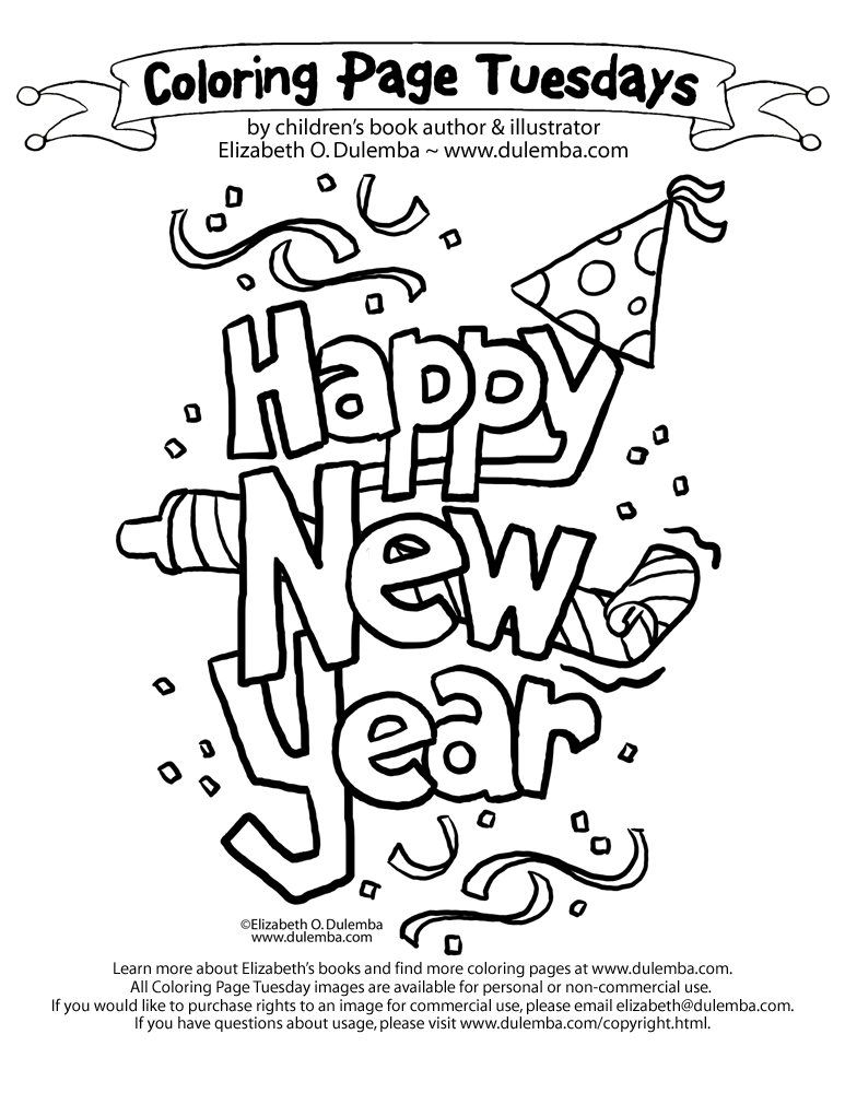 New year coloring pages