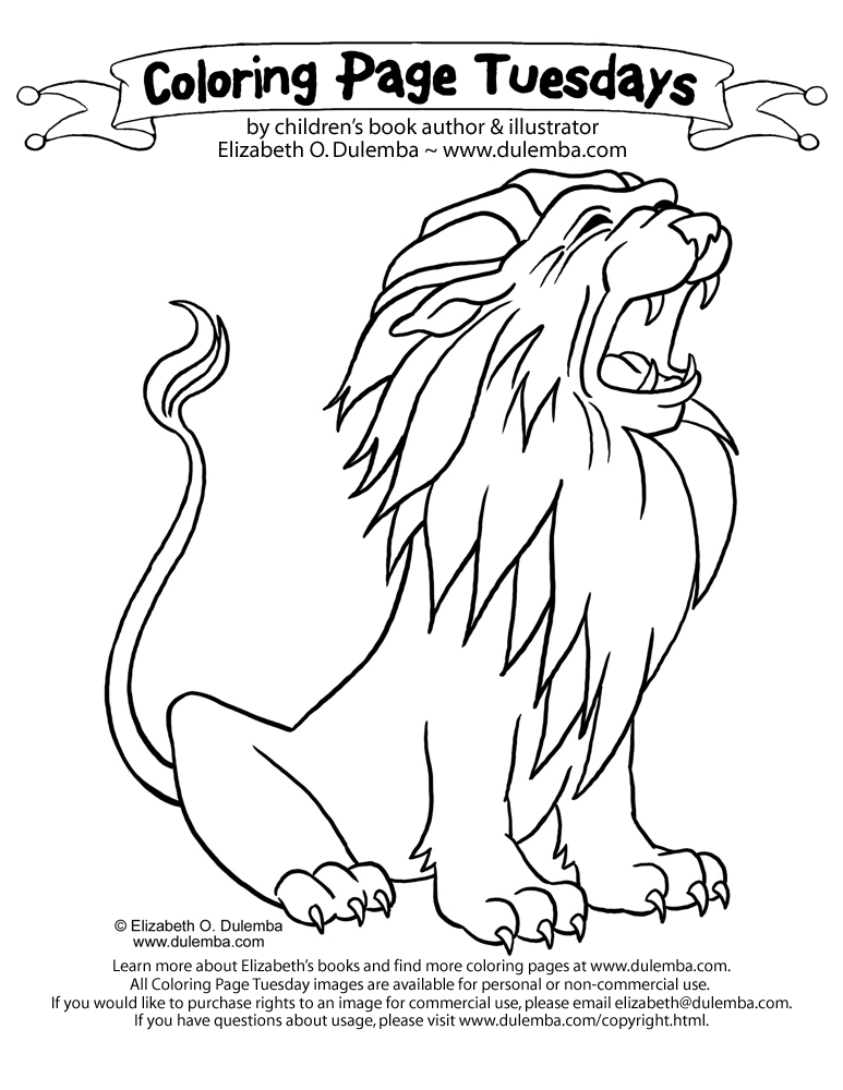 dulemba: Coloring Page Tuesday - Lion