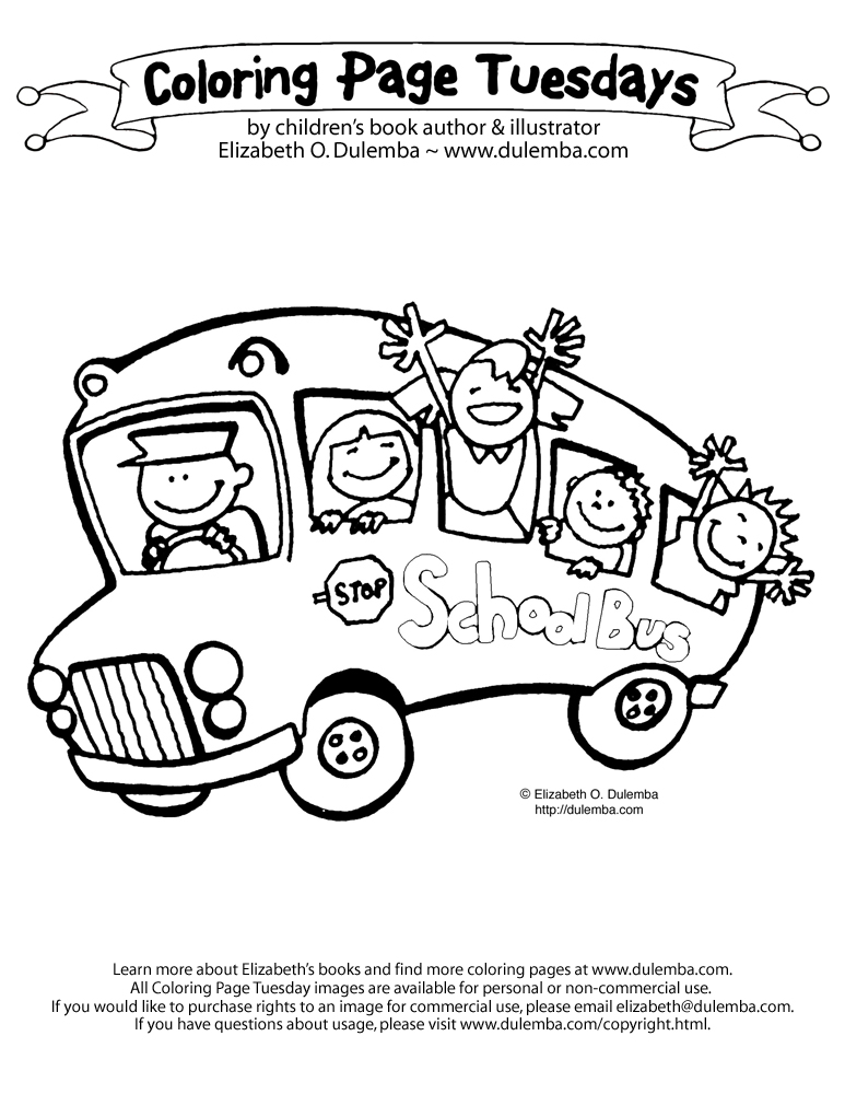 Bus coloring pages